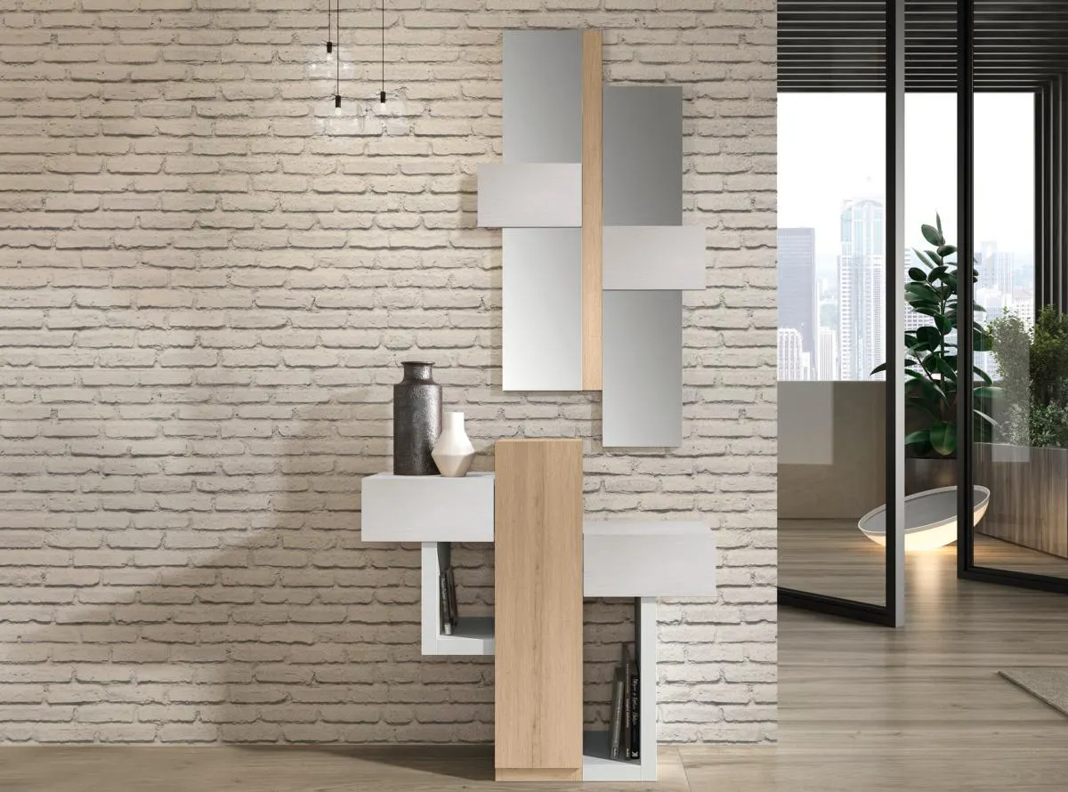 Conjunto recibidor con 1 puerta y 2 cajones