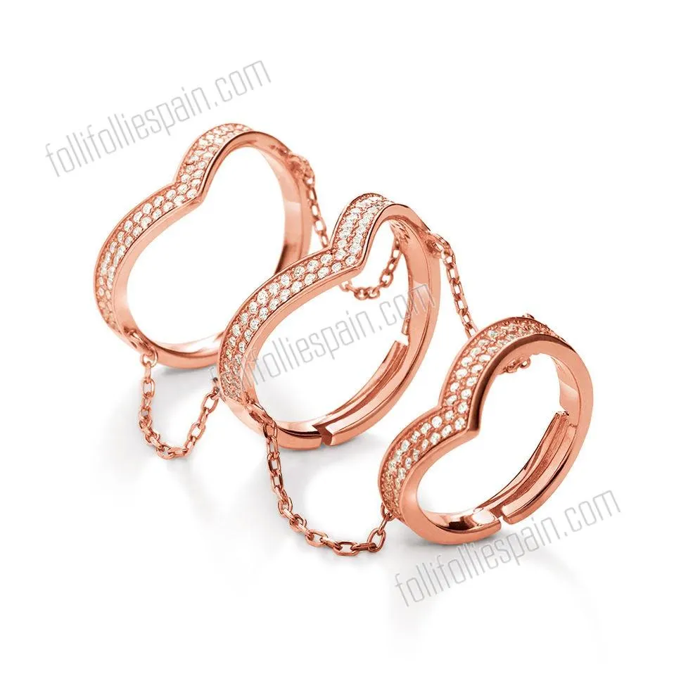 Folli Follie Moda tentación de plata Anillo de buena calidad