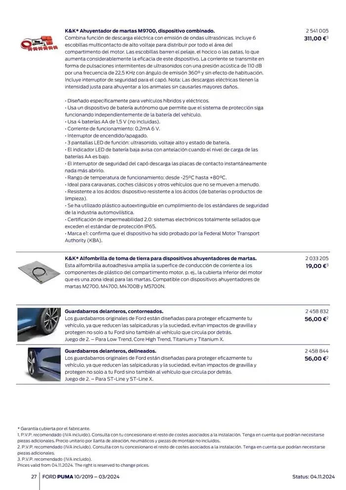 Catálogo de Ford de accesorios Ford Puma 13 de noviembre al 13 de noviembre 2025 - Página 27