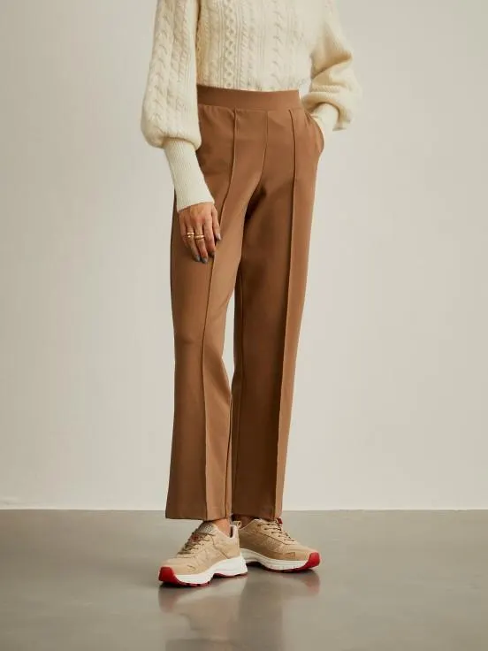 Pantalón de punto con raya