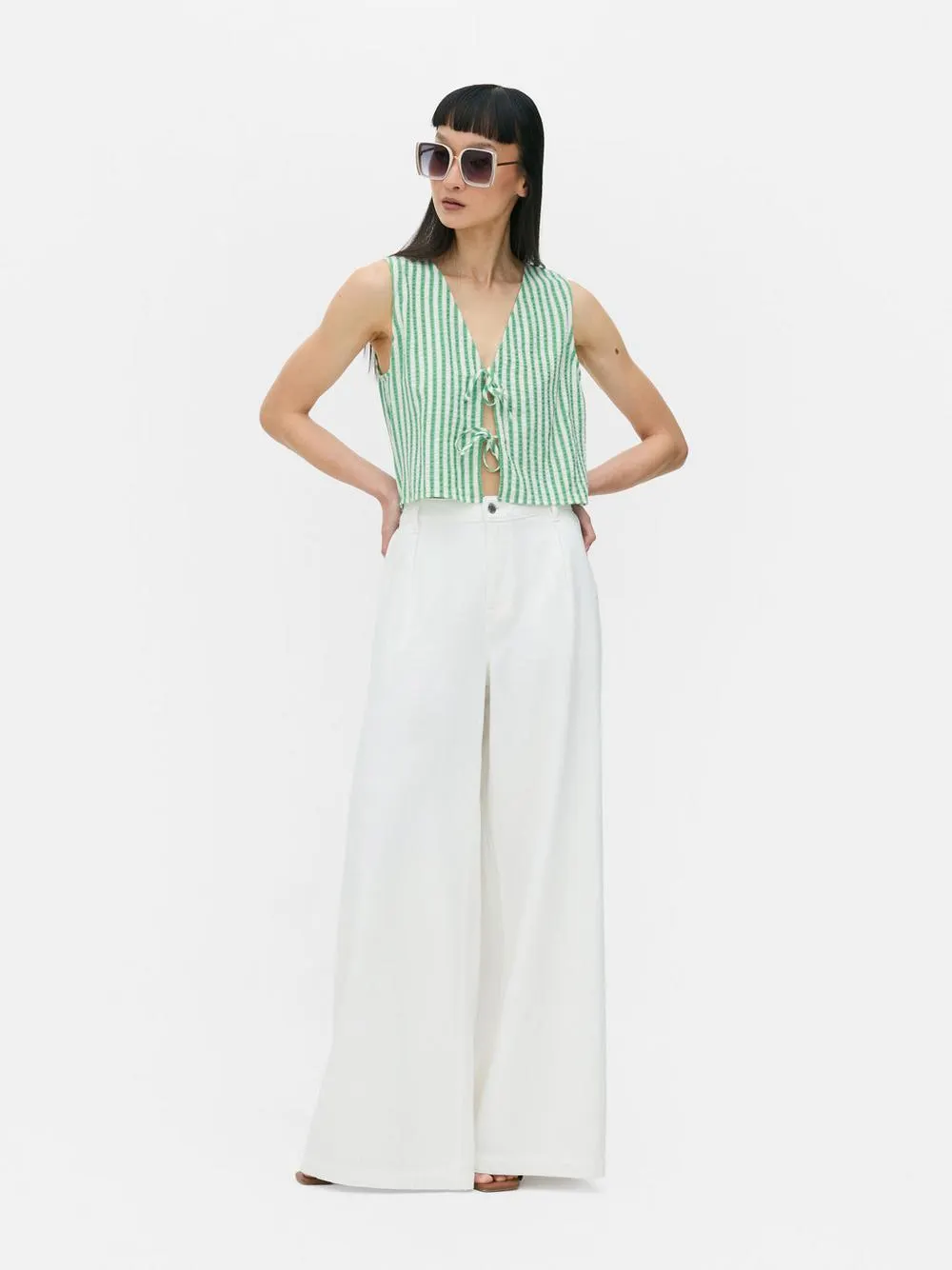 Chaleco de sirsaca a rayas