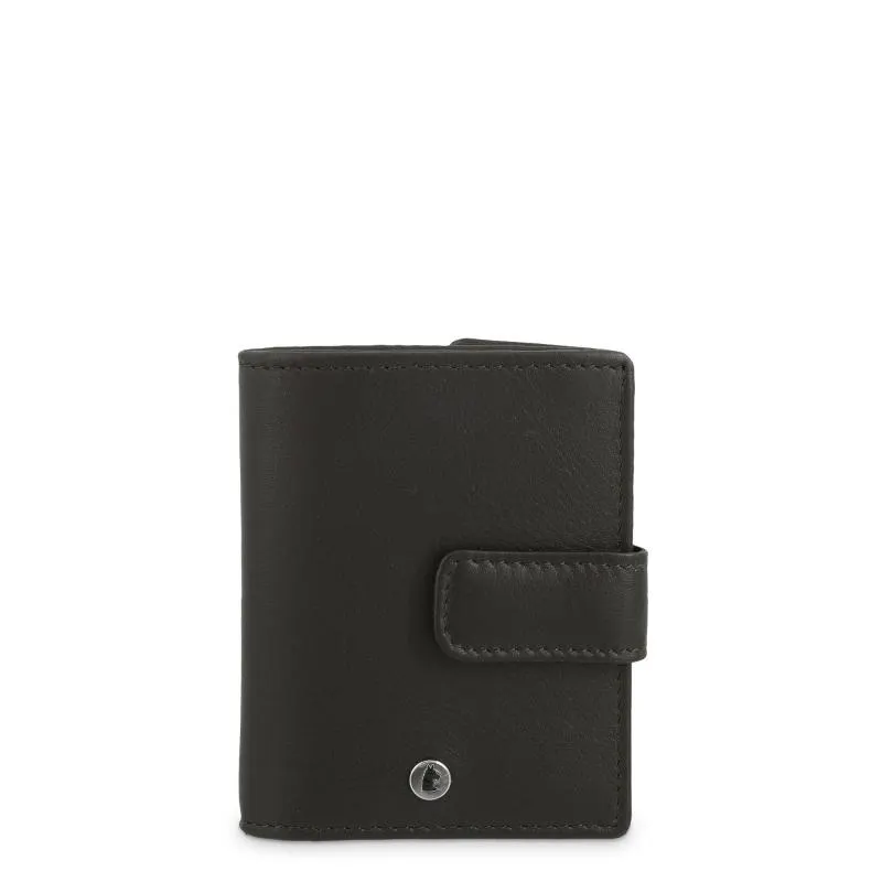 Cartera con mondero hombre en piel vacuno color marrón -Elite