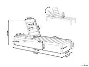 Tumbona NARDO Metal Negro/Plateado