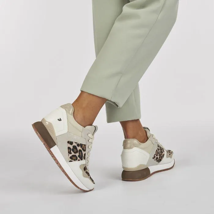 Galtelli women's pink zero waste sneakers with inner wedges