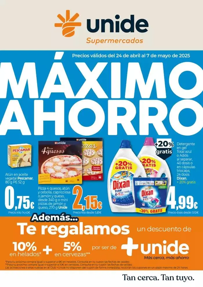 Catálogo de Máximo Ahorro UNIDE Supermercados Canarias 24 de abril al 7 de mayo 2025 - Página 1