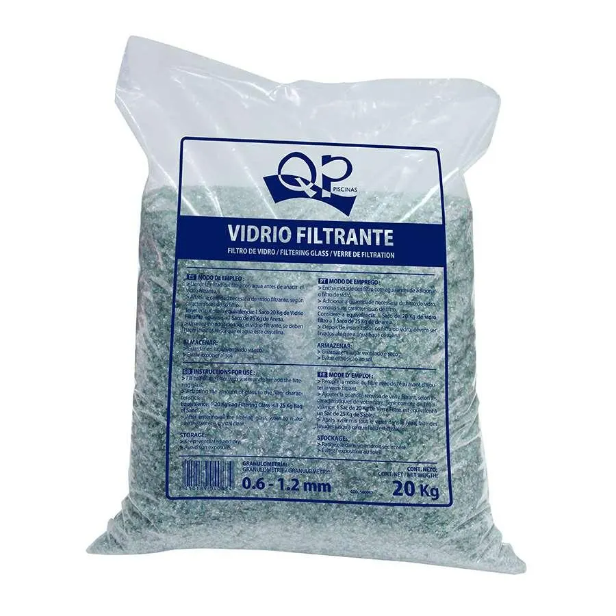VIDRIO FILTRANTE DE 0,6mm - 1,2mm SACO 20kg.