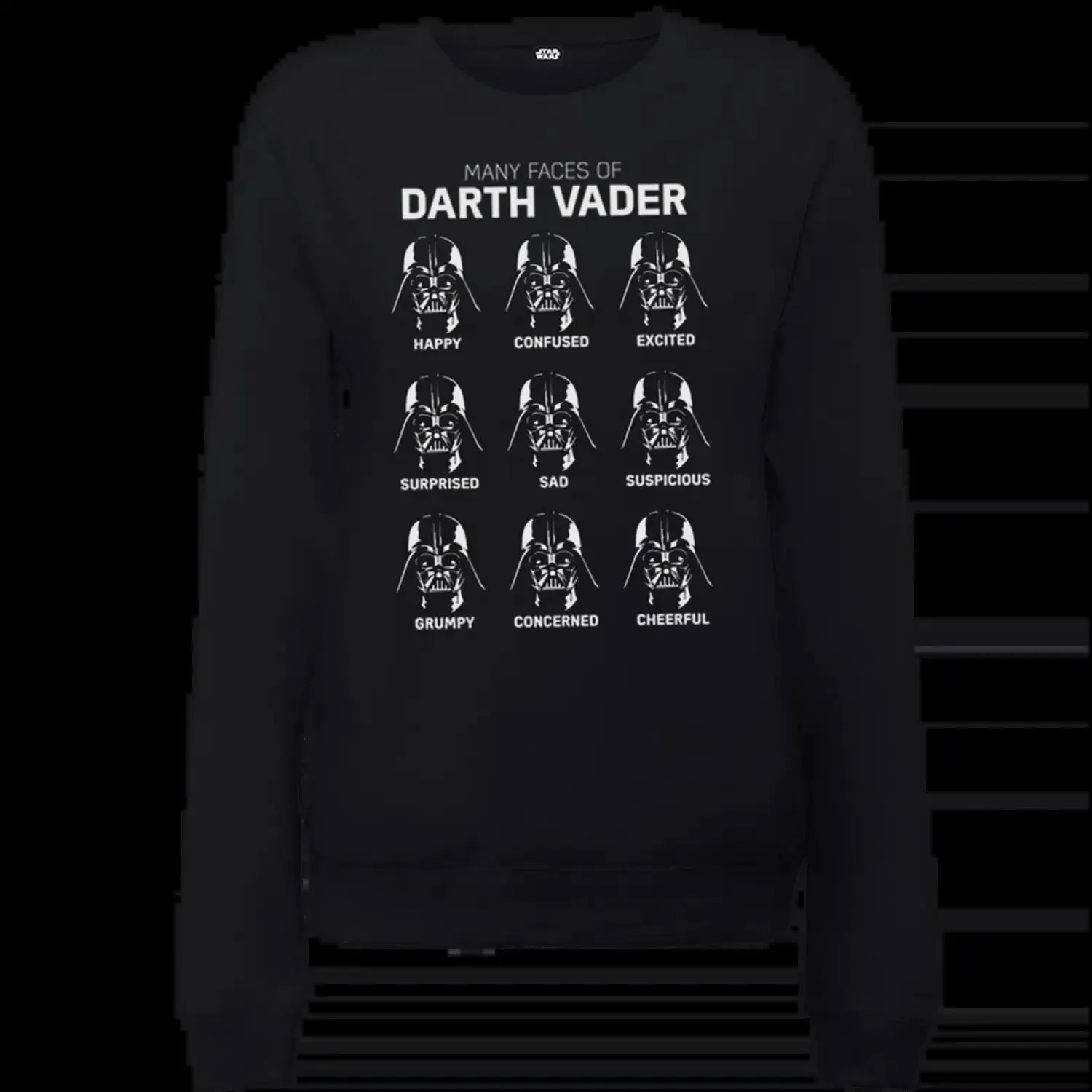 Sudadera Star Wars "Many Faces of Darth Vader" - Mujer - Negro
