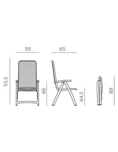 Sillón Multiposición Nardi Dársena Blanco