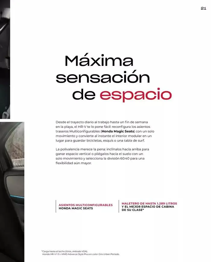 Catálogo de Catálogo HR-V e:HEV 6 de marzo al 30 de junio 2025 - Página 21