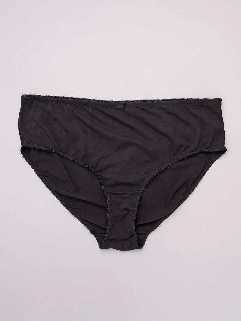 Pack de 2 braguitas de algodón - negro