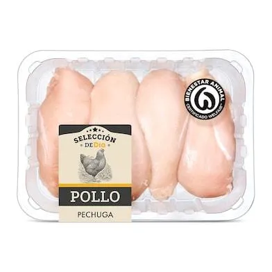 Pechuga de pollo entera formato familiar Selección de Dia bandeja 1.1 Kg aprox.