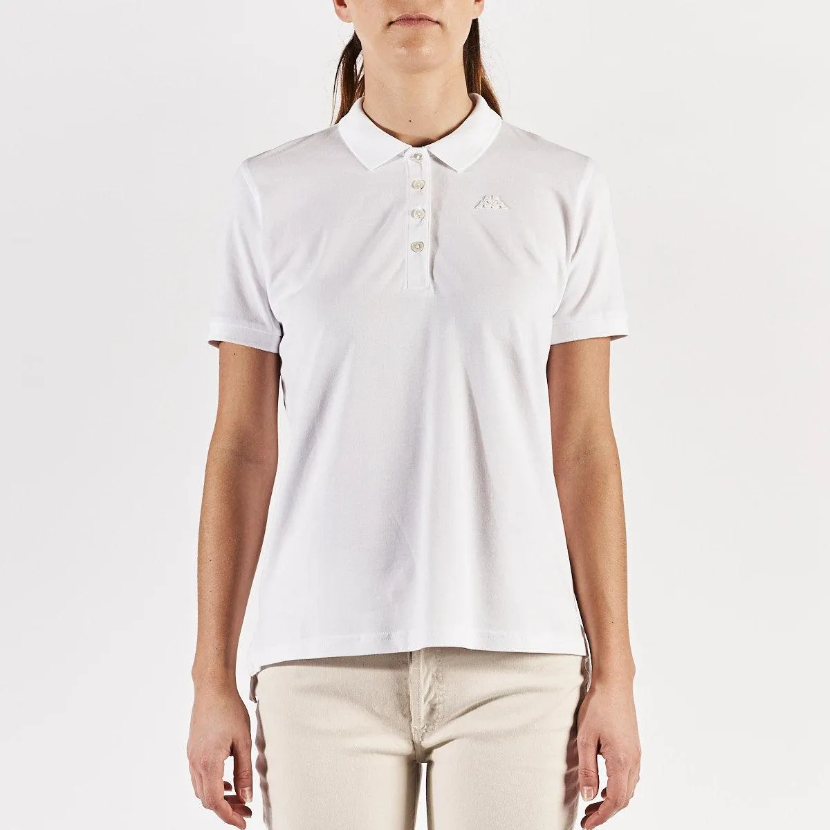 Polo Carly Robe di Kappa Blanco Mujer