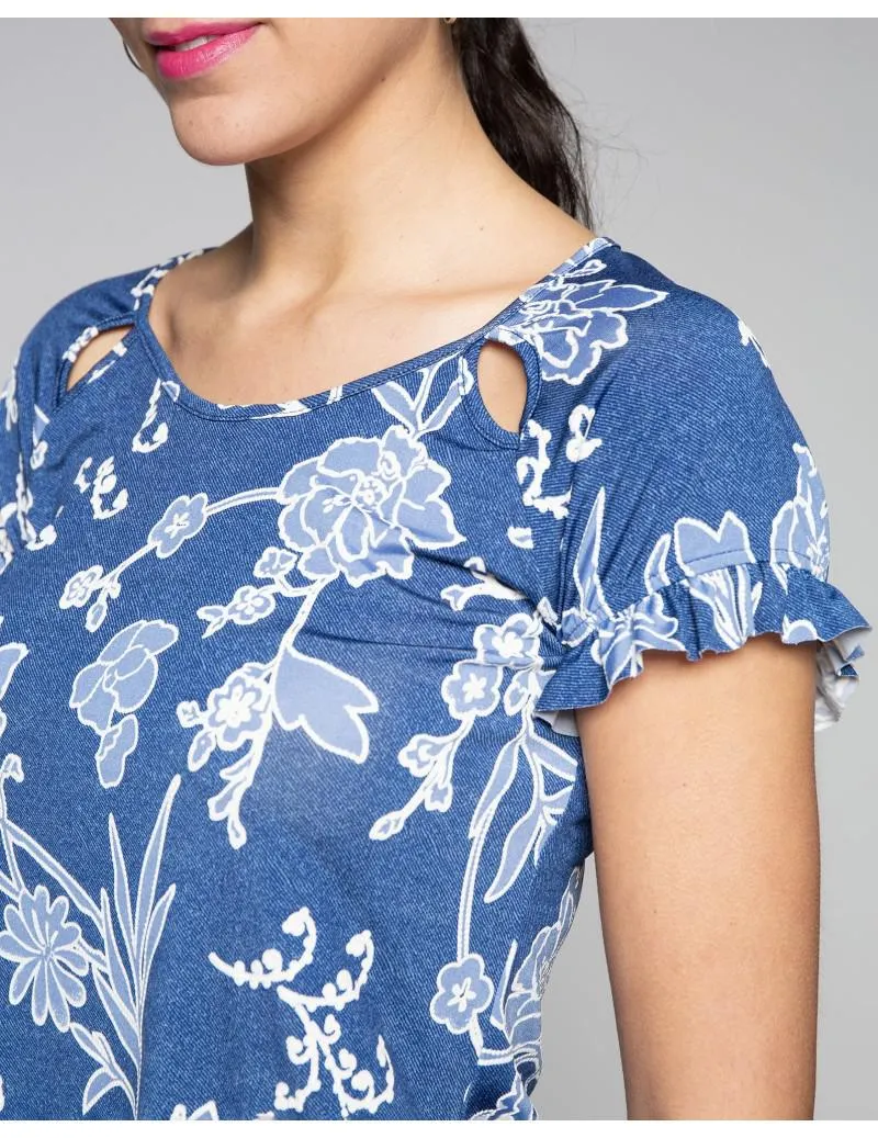 Camiseta Engomado Floral