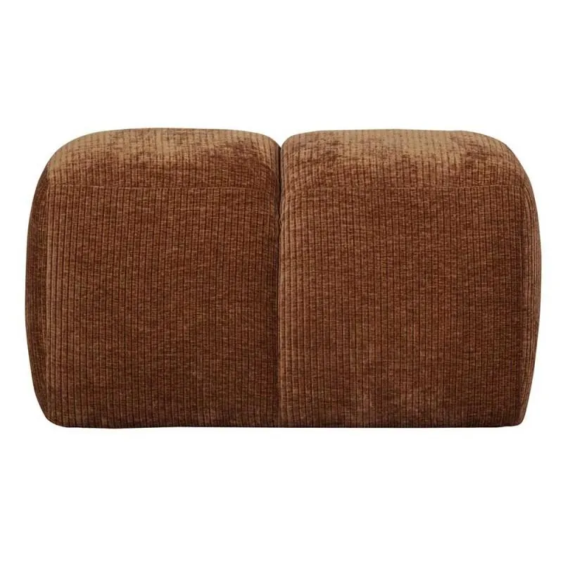 Mojo Ribbed Pouf brown oxide, 84cm