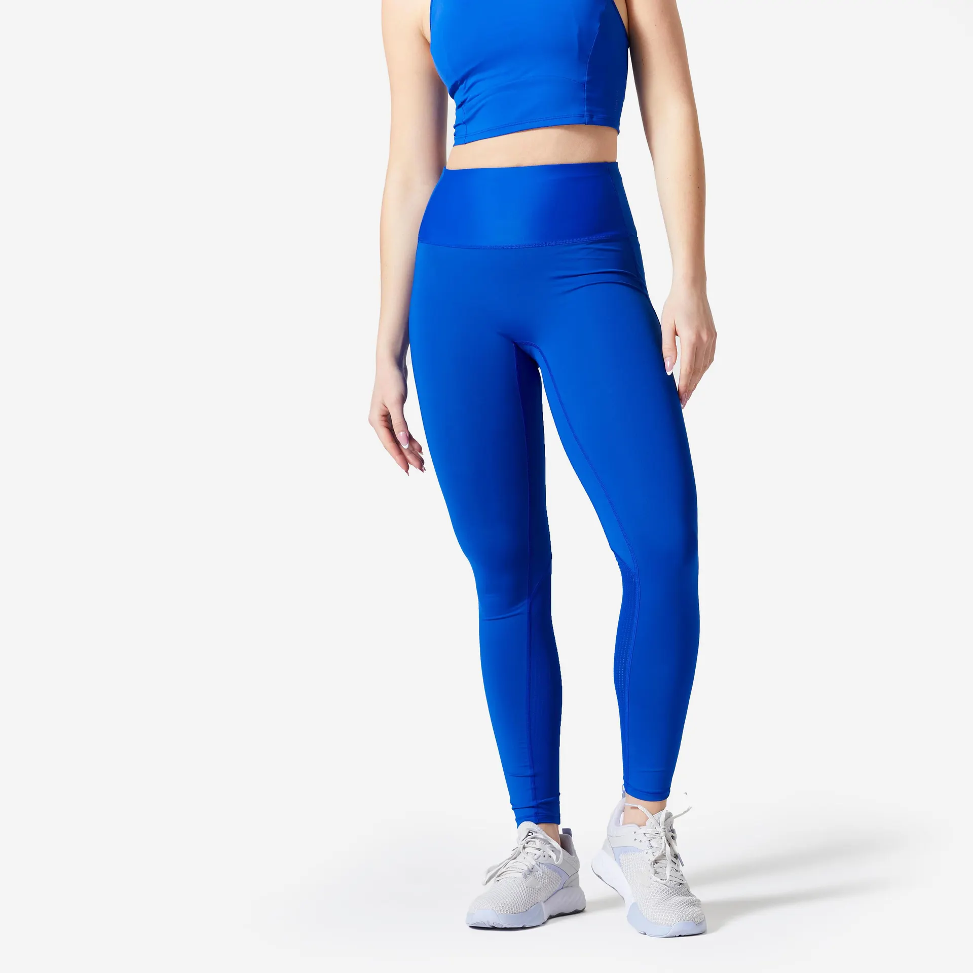 Malla legging largo fitness tiro alto Mujer - Azul