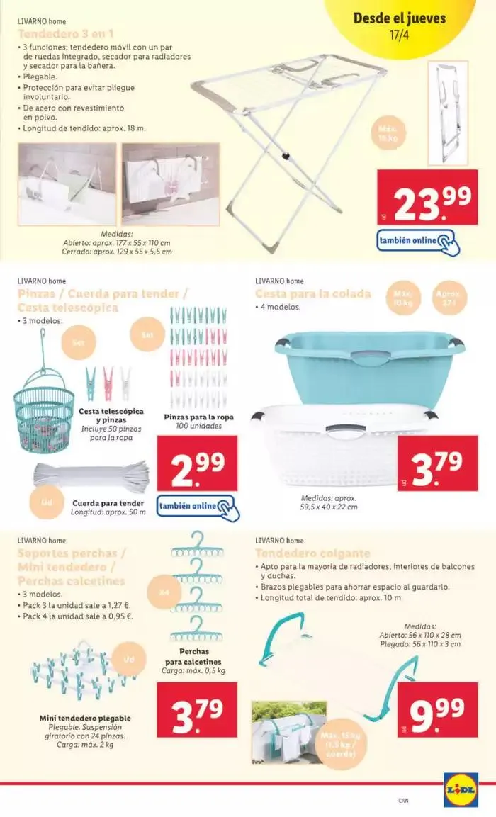 Catálogo de ¡Bazar Lidl! Ofertas válidas del 14/04 al 20/04 14 de abril al 20 de abril 2025 - Página 17