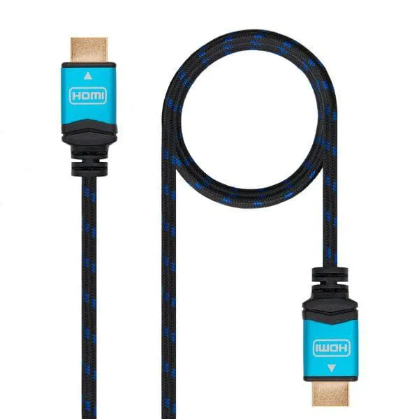 Cable HDMI TooQ 10.15.37 V2.0 Negro Azul - Medida 0.5 m