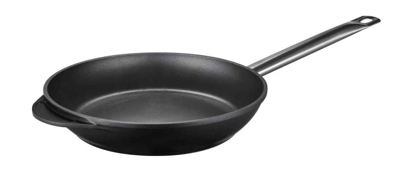 METRO Professional Sartén , aluminio fundido, Ø 28 cm, altura: 8.40 cm, revestimiento antiadherente, inducción, apta para horno