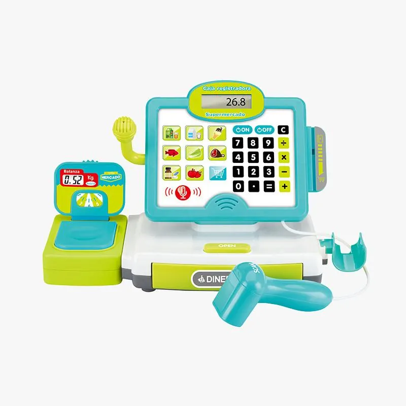 PLAY TOYZ CAJA REGISTRADORA DIGITAL CON ESCÁNER Y ACCESORIOS