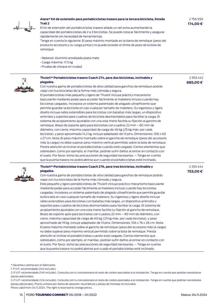 Catálogo de Ford de accesorios Tourneo Connect 13 de noviembre al 13 de noviembre 2025 - Página 15