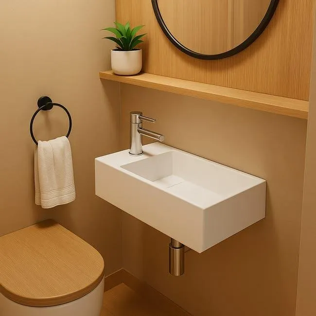 MANEA G - LAVABO RECTANGULAR SUSPENDIDO - Lavabo