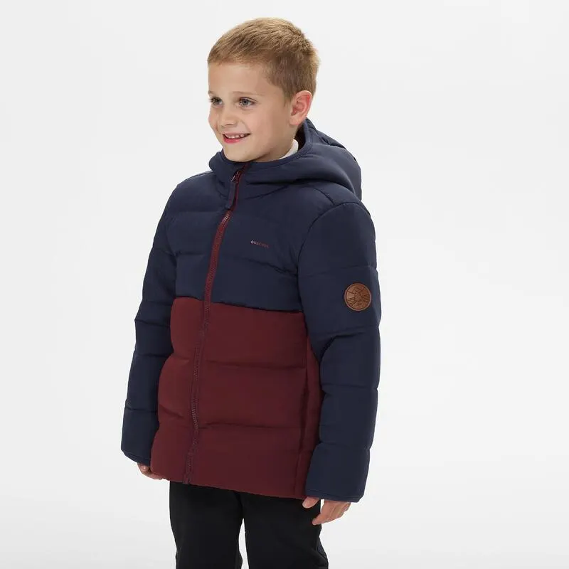 Piumino ovatta montagna bambino blu e bordeaux