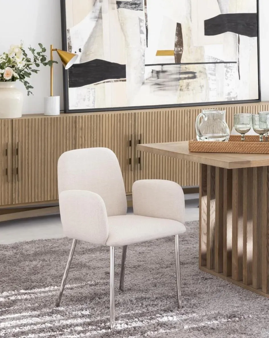 Silla gris piedra y patas de acero cromadas