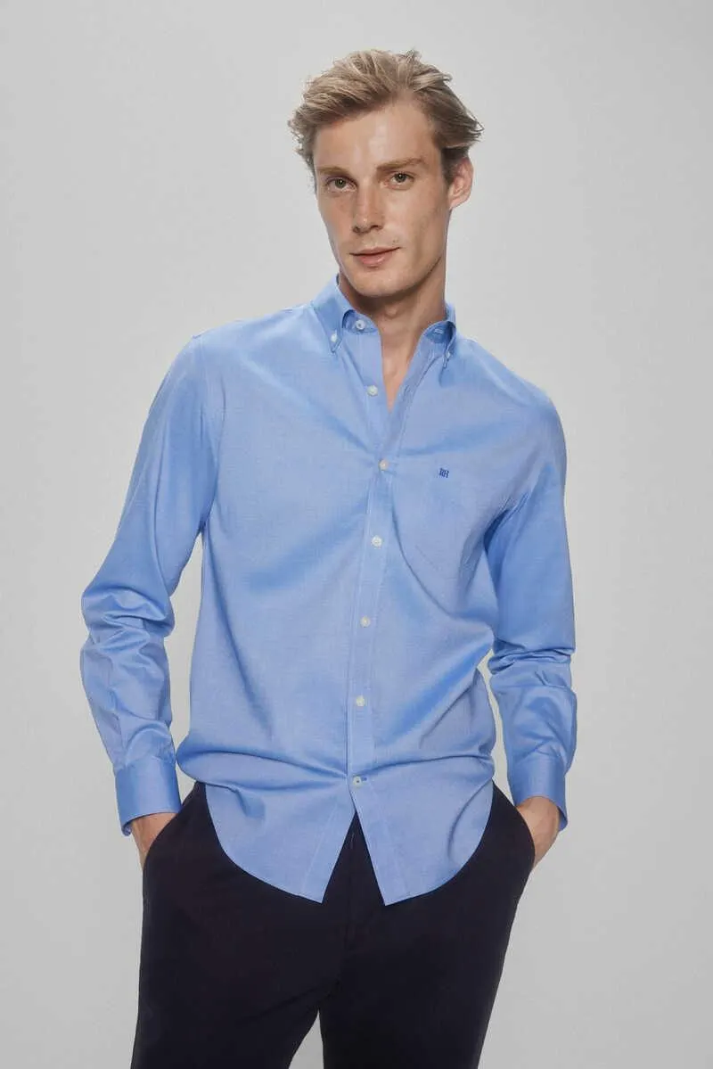 camisa lisa non iron + antimanchas