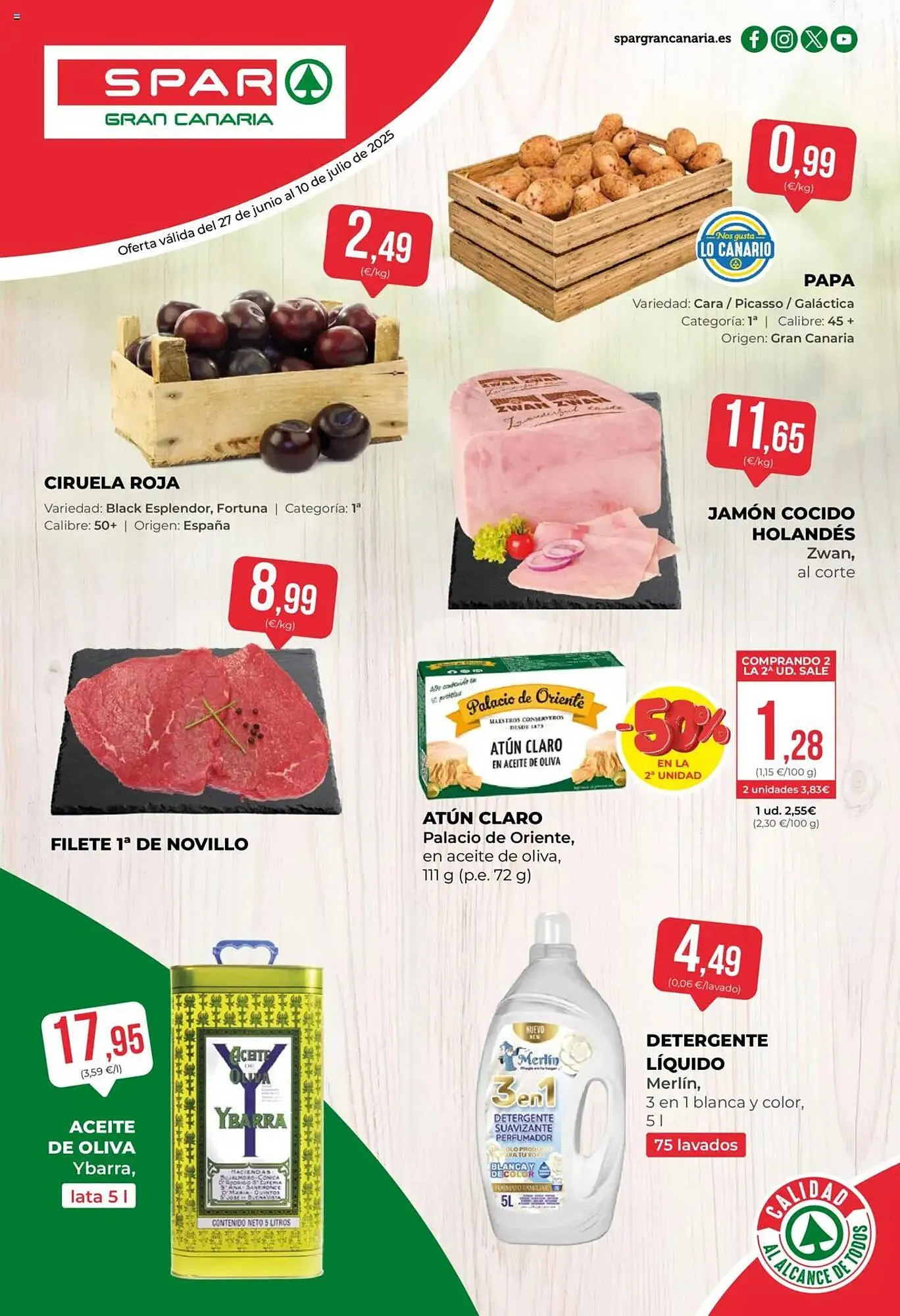 Catálogo de Folleto SPAR Gran Canaria 27 de junio al 10 de julio 2025 - Página 1