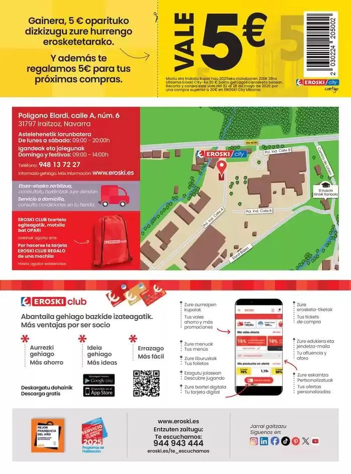 Catálogo de ¡Hola! Mañana abrimos Tu Eroski City Ulzama 8 de mayo al 14 de mayo 2025 - Página 8