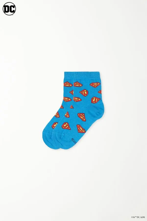 Calcetines Cortos con Estampado de Superman para Niño