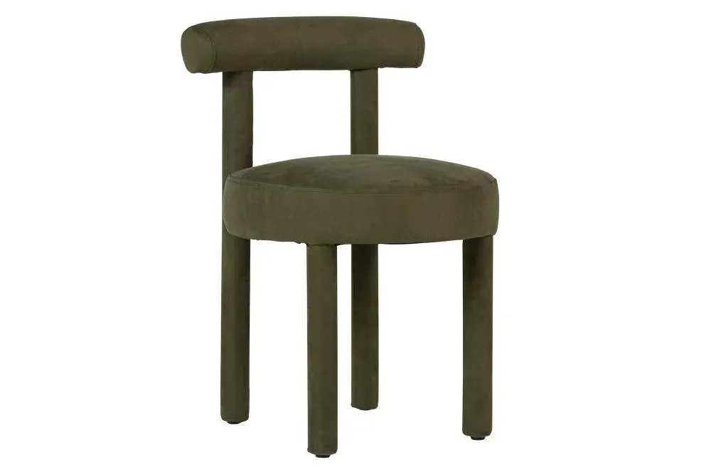 Silla madera arce verde Velvet