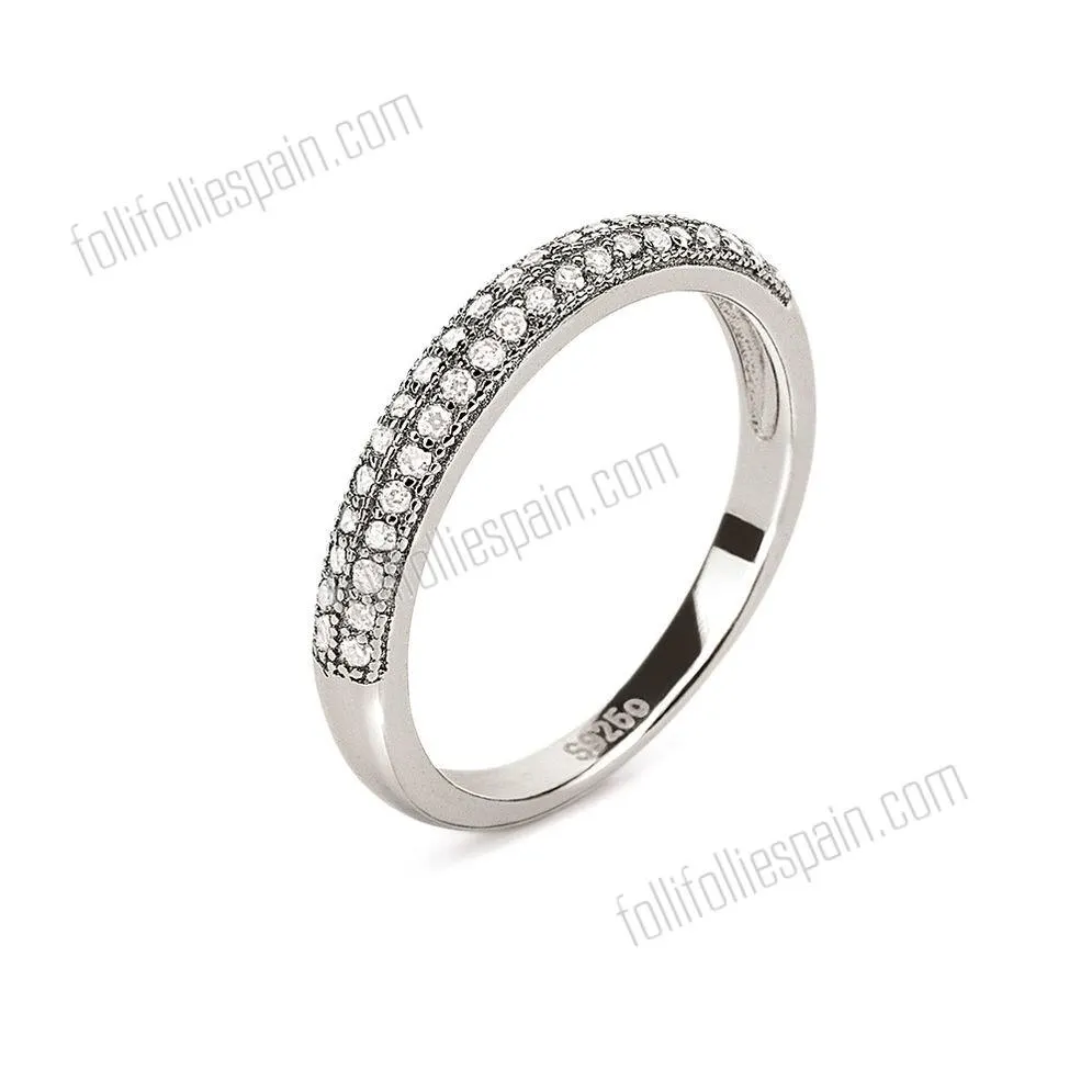 Folli Follie Moda Essentials de plata Anillo con entrega rápida