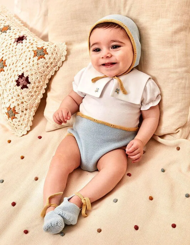 Body con cuello bordado blanco