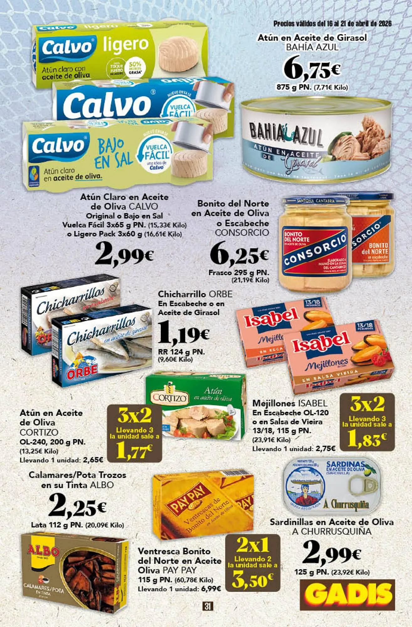 Catálogo de Folleto Gadis 16 de abril al 21 de abril 2026 - Página 31
