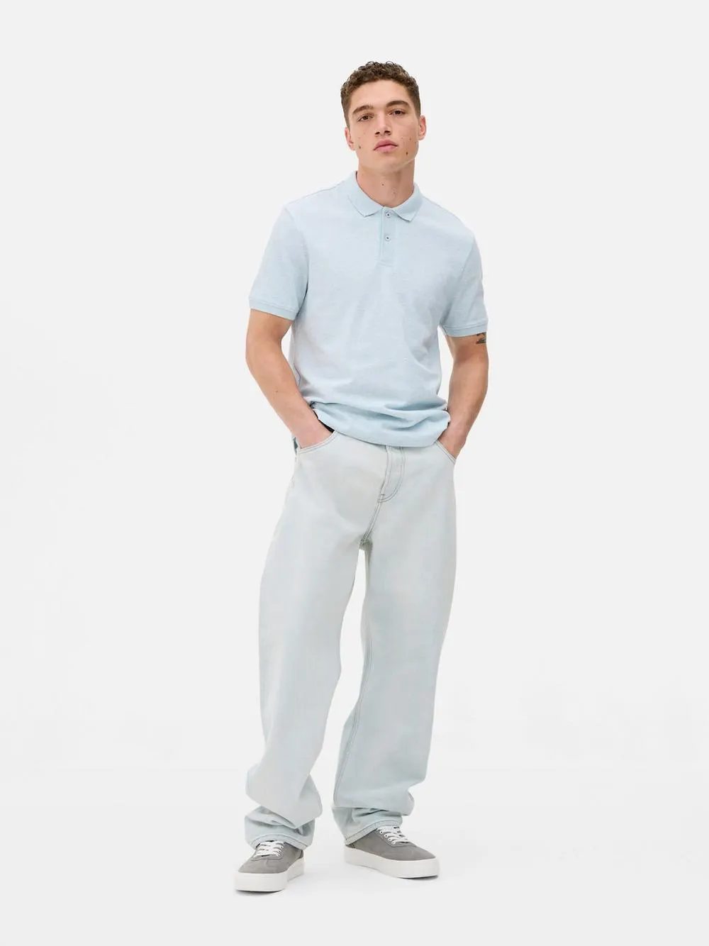 Polo con textura de nido de abeja