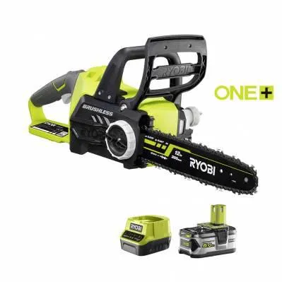 Motosierra brushless 18V One+ - 1 bat Li-Ion 5.0 Ah + cargador
