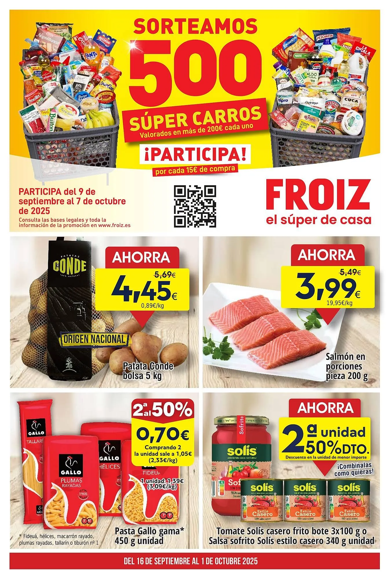 Catálogo de Folleto FROIZ 16 de septiembre al 1 de octubre 2025 - Página 1