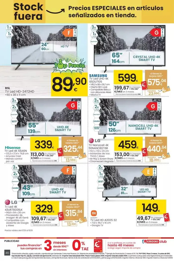 Catálogo de Más de 2000 productos, SIEMPRE A BUEN PRECIO HIPERMERCADOS EROSKI 4 de enero al 14 de enero 2025 - Página 46