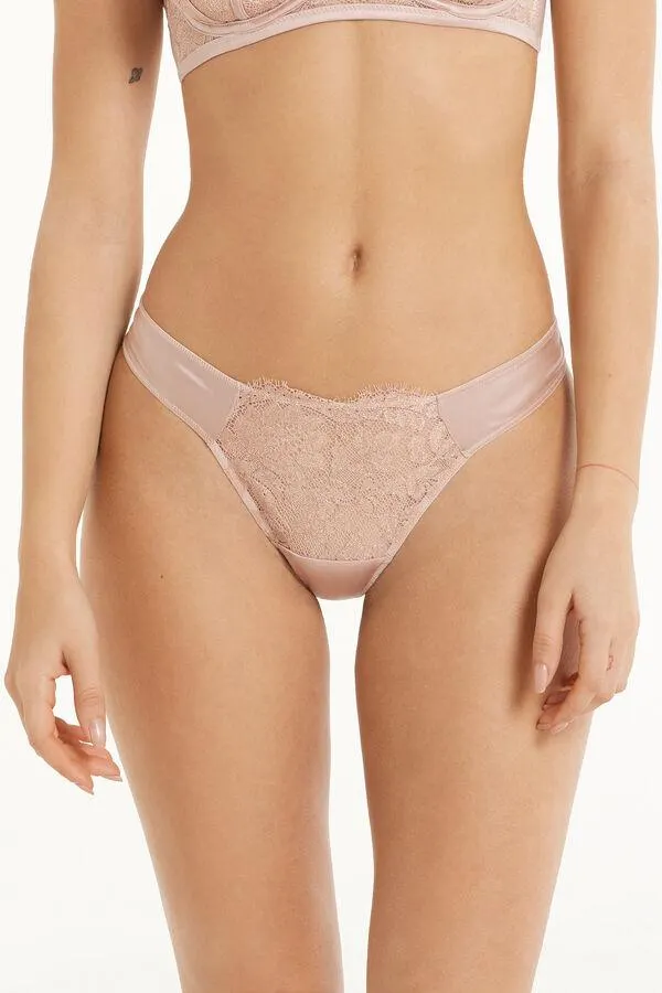 Tanga con Pernera Alta Golden Princess Lace