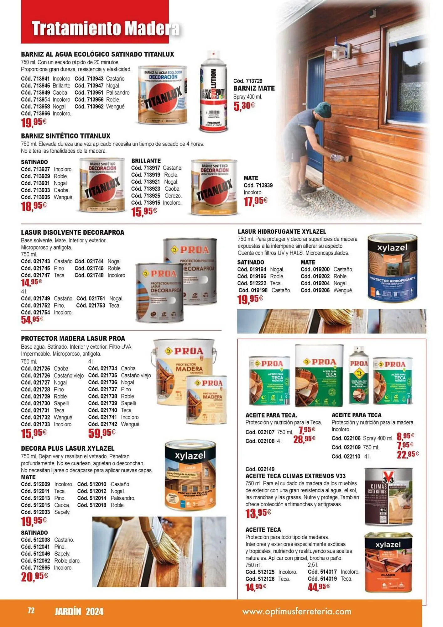 Catálogo de Folleto Optimus 21 de marzo al 31 de agosto 2024 - Página 72