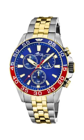 RELOJ LOTUS 18767/3 AZUL CORREA DE ACERO INOXIDABLE 316L, HOMBRE