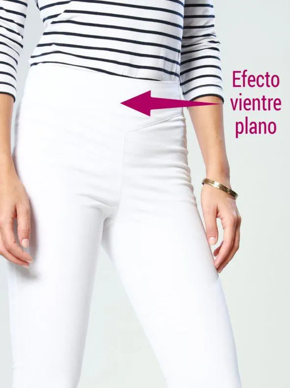 Pantalón corsario efecto vientre plano