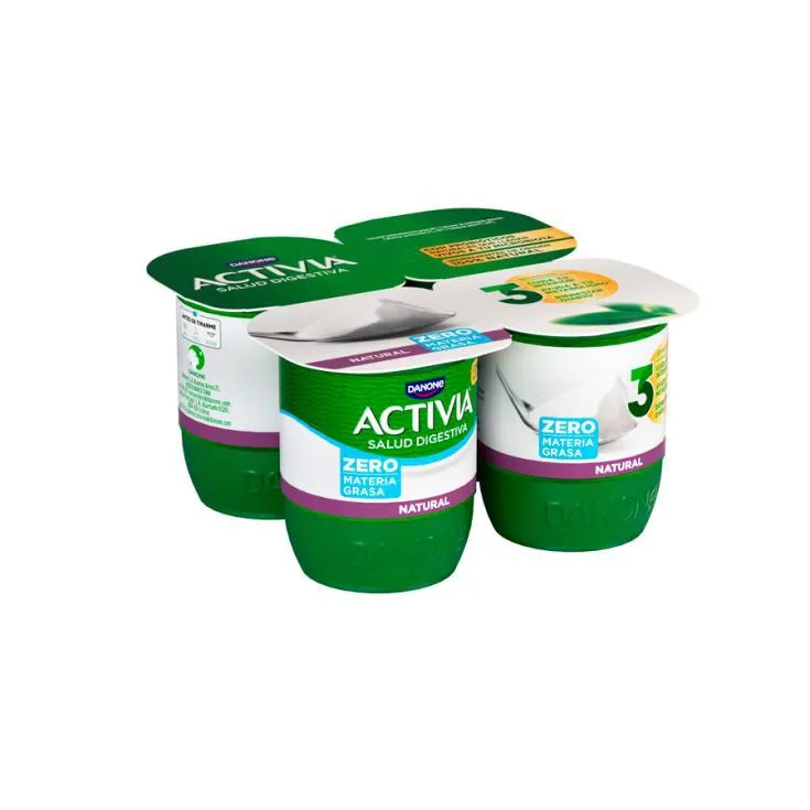 ACTIVIA NATURAL 0%, 4X120GR ACTIVIA
