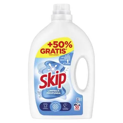 Detergente líquido Skip Limpieza Profunda 35+18 lavados 50% GRATIS