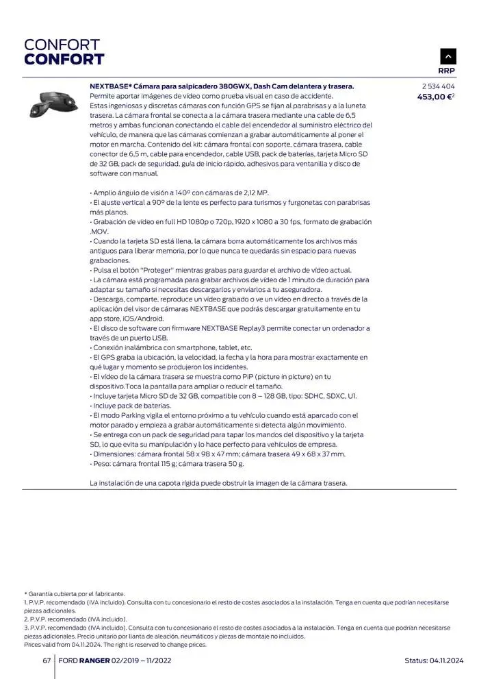 Catálogo de Ford de accesorios Ford Ranger 13 de noviembre al 13 de noviembre 2025 - Página 67