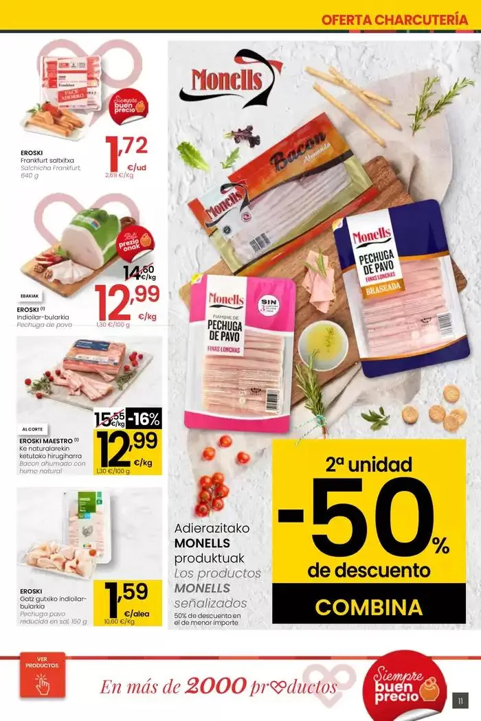 Catálogo de 2000 produktu baino gehiago, BETI PREZIO ONEAN EROSKI CENTER 16 de enero al 28 de enero 2025 - Página 11