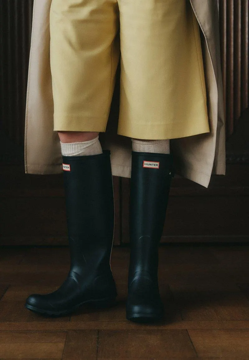 WOMENS ORIGINAL TALL TRI COLOUR LOGO BOOT - Botas de agua - black