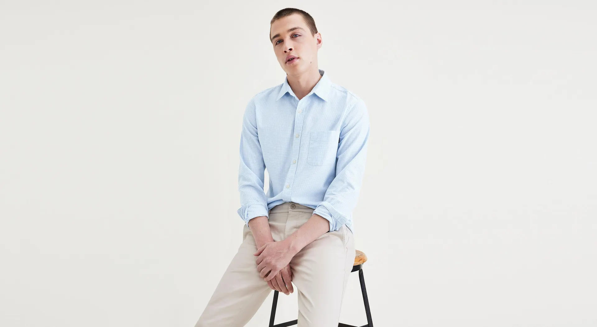 Men's Slim Fit Icon Button Up Shirt