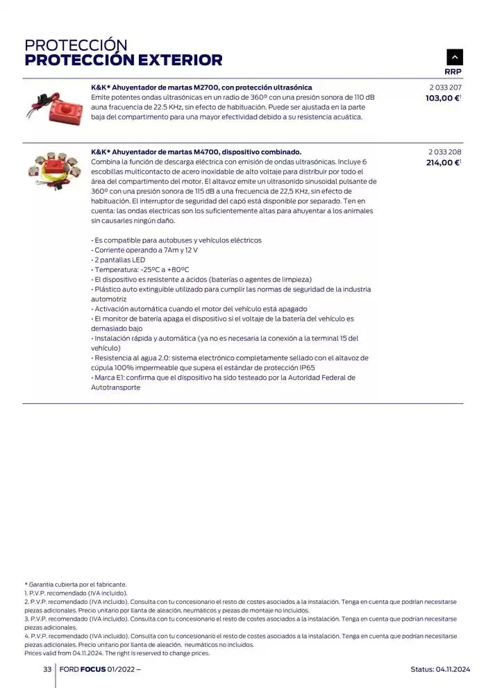 Catálogo de Ford de accesorios Focus 13 de noviembre al 13 de noviembre 2025 - Página 33